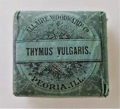 1890 antique UNUSED THYMUS VULGARIS QUACK MEDICINE Allaire Woodward FLAT... - £37.59 GBP