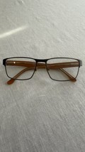 Link Occhiali Eyeglasses Frame Link 1158 Men&#39;s Black/Orange Full Rim 56-... - $34.62