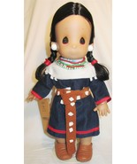 PRECIOUS MOMENTS DOLL SIOUX IZUSA NATIVE AMERICAN WHITE STONE #1486 - $24.00