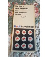 1967 Mobil Travel Map for Northern New England Maine, New Hampshire and ... - $5.44 CAD