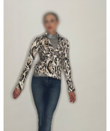 Leopard Print Blouse Career Casual Vintage Shirt Blouse - €182,51 EUR