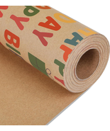 Birthday Wrapping Paper,Gift Wrapping Paper Roll,Kraft Wrapping Paper-17... - $11.70