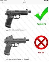 Fits FN FNX 45 Tactical 5.3”BBL Threaded Barrel Leather Belt Holster #1314# RH image 2