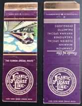 Lot of Two (2) Vintage Atlantic Coast Line Railroad ACL Matchbook Covers - £7.46 GBP