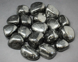 1/4 lb Bulk Jet Tumbled Stone (Crystal Healing Reiki Gemstone) 4 oz - £20.15 GBP