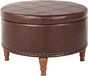 Osp Home Furnishings Alloway Storage Ottoman With Antique Bronze Nailhea... - £231.18 GBP