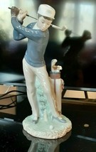 Vintage porcelain  figure of golf man by Lladro No.4824 - $227.69