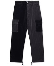 WeSC Men&#39;s Bi-Color Corduroy Cargo Pants in Multi Black/Gray-34 X 32 - £37.60 GBP