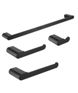 Bathroom Hardware Set, 4-Piece Black Towel Rack Towel Holder Toilet Pape... - $93.99