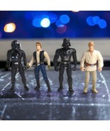 Lot of 4 Star Wars Figures 90s/2000s Dark Vader Han Solo Luke Skywalker ... - $11.71