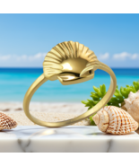 Dainty Gold Seashell Stacking Ring – Women’s Minimalist Band, 10K or 14K... - $3,535.59 MXN+