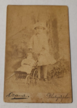 Vintage Cabinet Card Young Girl with Doll in Carriage by Deane - £19.74 GBP