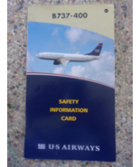 INFLIGHT Safety Card - US Airways - B737-400, 2008 - €16,88 EUR