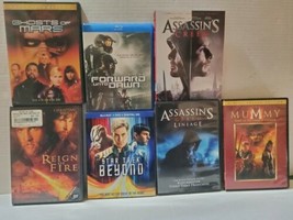 Action Drama Sci Fi Blu-Ray DVD Lot of 7 Star Trek Beyond Reign of Fire Halo 4  - £22.18 GBP