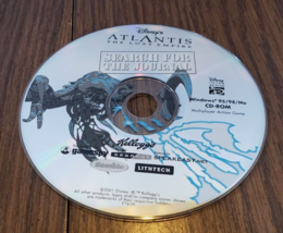 Disney 2001 Atlantis The Lost Empire Search For The Journal CD-ROM Disc Only - £5.43 GBP