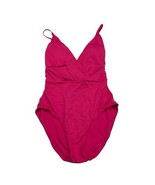Anne Cole Swimsuit Womens 16 Hot Pink Retro Braid Wrap Maillot One Piece... - $54.14 CAD
