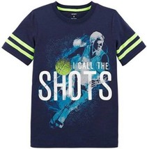 Boys Shirt Carters Basketball I CALL THE SHOTS Short Sleeve Blue Tee-sz 4/5 - £6.98 GBP