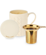 Pinky up Annette Ceramic Tea Mug and Loose Leaf Tea Infuser, Loos Leaf T... - £27.36 GBP