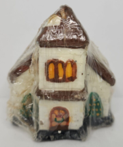 Vintage Christmas Church Candle New in Packaging 3&quot; SKU H168 - £16.39 GBP