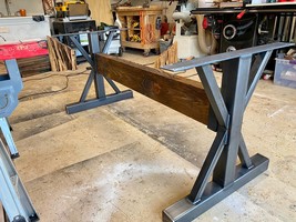 Metal Table Legs, Steel Table Base, Farmhouse Table Legs - £339.31 GBP