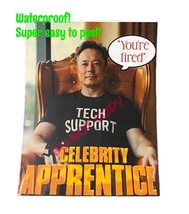 Elon Musk Art Wateproof Sticker The Apprentice Trump Administration Doge Ooak - £5.40 GBP