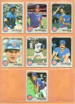 1983 Fleer Chicago Cubs Team Lot 7 diff Leon Durham Jay Johnstone Dick T... - $1.50