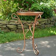 Shallow Bird Feeder/Plant Stand Tray on Three Leg Design (Aged Copper Finish) - £78.59 GBP