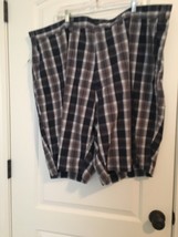 Roundtree &amp; Yorke Men&#39;s Big &amp; Tall Plaid Shorts Pockets Casual Size 52 - £34.29 GBP