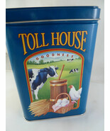 Old Vintage Nestle Toll House Cookies Metal Tin Can Blue  Limited Editio... - $20.33 CAD