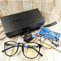 Feiyold TR90 Blue Light Computer Gaming Glasses w/Box - Two Pairs - £12.59 GBP