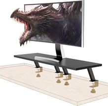 Gome 2 Packs Dual Monitor Wood Desk With Shelves For Storage, Clamp-On Desk - £51.77 GBP