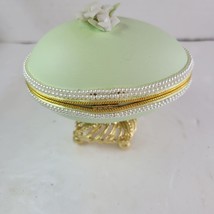 VTG Russia jewelry Collections Faberge Inspired green/White Pearl egg - £24.44 GBP