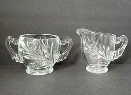 Indiana Glass Willow Sugar Bowl and Creamer Set  - £10.72 GBP