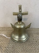 Solid Brass Nautical Ship Anchor Wall Mount Beach House Decor Dinner Bell - £31.01 GBP