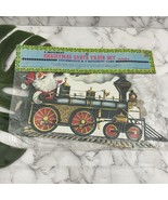 Vintage Merrimack Christmas Santa Paper Train Set New Banner Wall Elves - $22.76