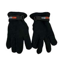 Sport Youth Boys Black Fleece Gloves 100% Polyester - $9.50