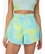 WEWOREWHAT REVOLVE FLARE BELL SHORTS STRETCH DENIM TIE DYE Size 27 - $55.89 CAD