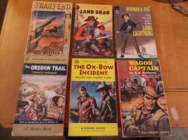 Lot of 6 Western Vintage PBs Land Grab; Wagon Captain; Oregon Trail; Ox-Bow VG - £21.64 GBP