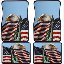 4 piece set universal rubber Floor Mats with Eagle design fits almost an... - $458.41 MXN