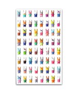 CUTE RABBIT STICKERS Sheet Animal Bunny Bonny Raised Puffy Scrapbook Sti... - $2.49