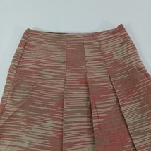 Bandolino Women's Coral/Tan Side Zipper Pleated Skirt Size 6 image 7