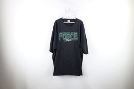 Vintage Y2K NASCAR Mens 4XL Faded Spell Out John Force Racing T-Shirt Black - £35.57 GBP