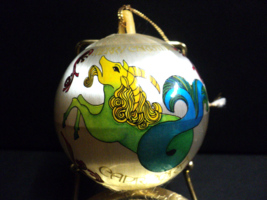 Capricorn Ornament 1979 Bradford Novelty Co. Vintage Satin The Goat Chri... - £17.53 GBP