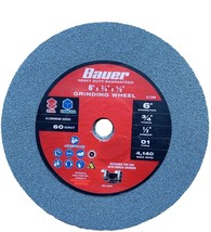 6 inch BAUER 15060 6&quot; Bench Grinding Wheel 60 Grit- 6 Inch X 3/4 Inch X 1/2 Inch - £15.11 GBP