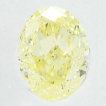 Yellow Oval Diamond Natural Fancy Color Loose 0.36 Carat SI2 IGI Certificate - $435.00