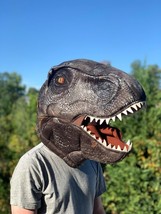 Jurassic World Dinosaur Head Mask Plush Soft Costume Party Halloween Adult Teens - £27.61 GBP