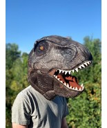 Jurassic World Dinosaur Head Mask Plush Soft Costume Party Halloween Adu... - £27.66 GBP