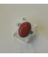 Red Coral ~ 925 Sterling Silver ~ Ring~ Size 7 - $23.76