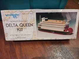 Vintage Delta Queen River Boat Model Kit, 1981, Woodkrafter Kits, Sealed - $11.88