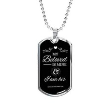 Express Your Love Gifts My Beloved is Mine Necklace Stainless Steel or 18k Gold  - £39.52 GBP